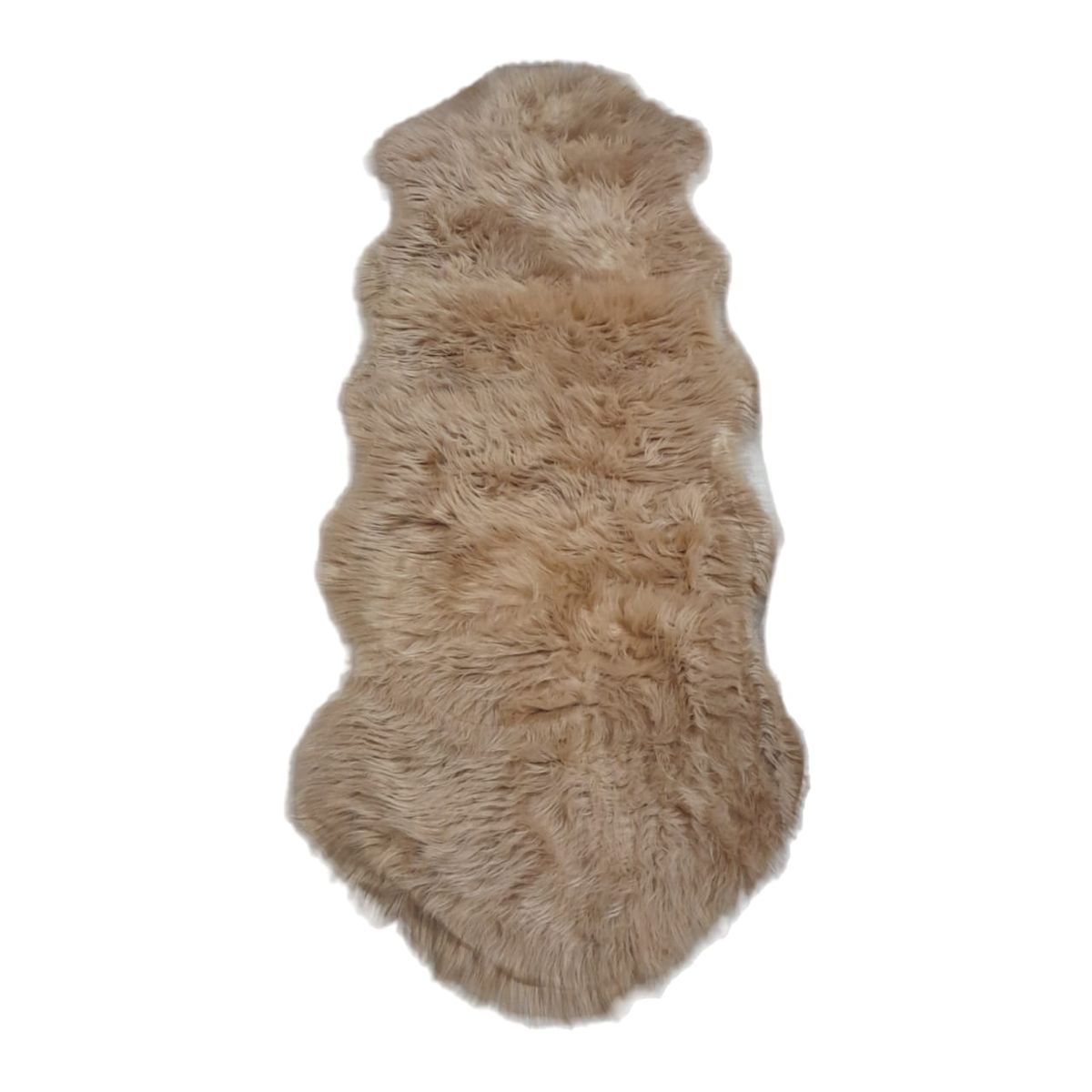 SMTE - Runner Soft Faux Sheepskin Fur Chair Couch Cover Rug for Bedroom FloorBlack