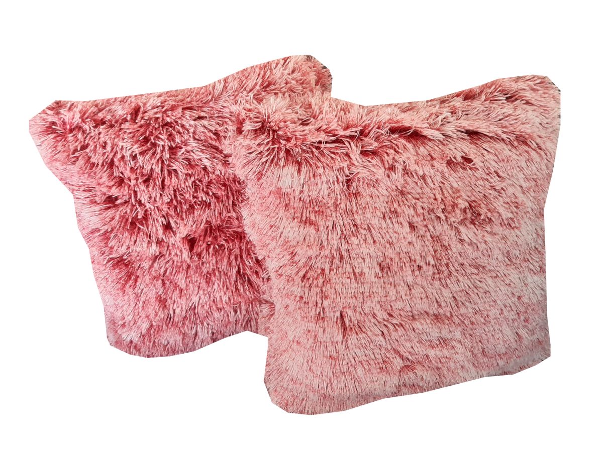 SMTE - Fluffy Scatter Cushions - Set of 2 - Pink
