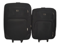 SMTE -  2- Piece Trolley Travel luggage Spinner- Fabric - Black - 58 cm