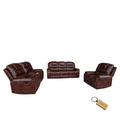 SMTE - Luxurious Brown Sofa 3 piece collectionBrown