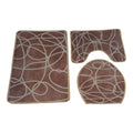 SMTE - 3 Piece Non Slip Super Absorbent Bath Mat set tsz9
