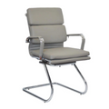SMTE - Office ChairsVisitor PU Leather FinishGrey