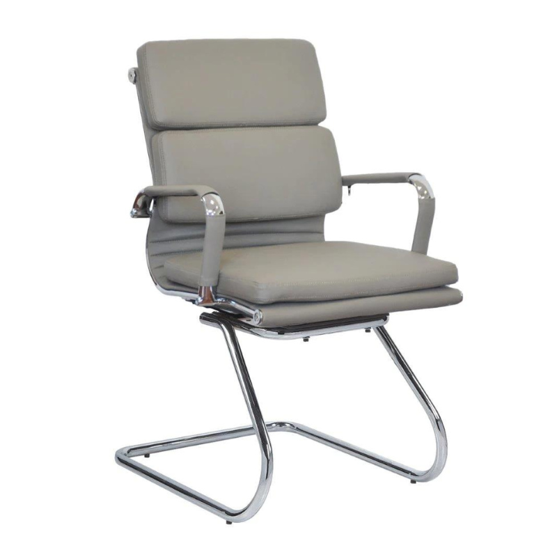 SMTE - Office ChairsVisitor PU Leather FinishGrey