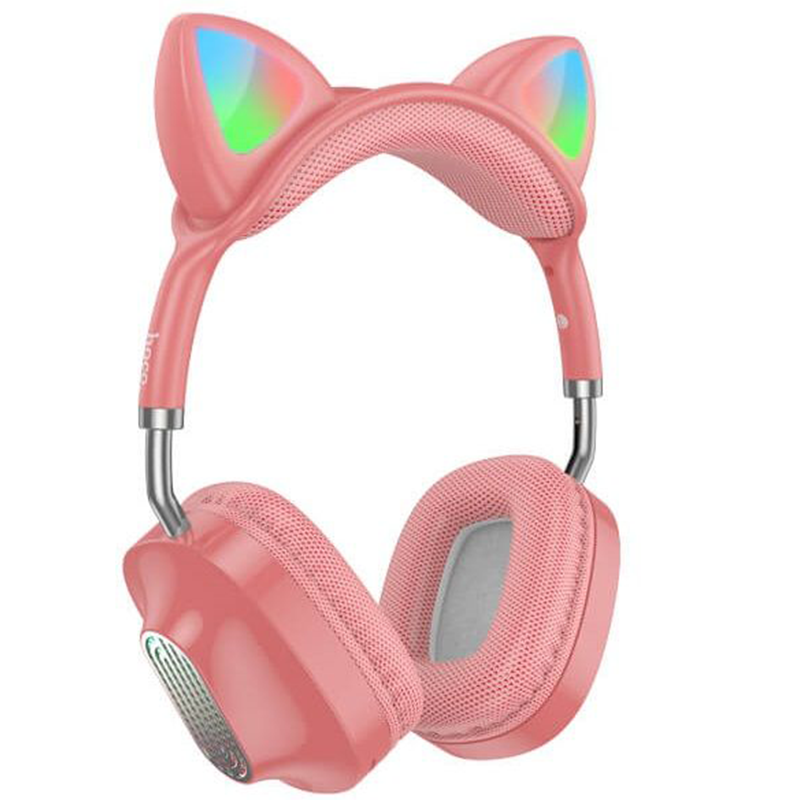SMTE - Hoco ESD13 Cat Ear Bluetooth 5.3 Headphones with Mic - Pink