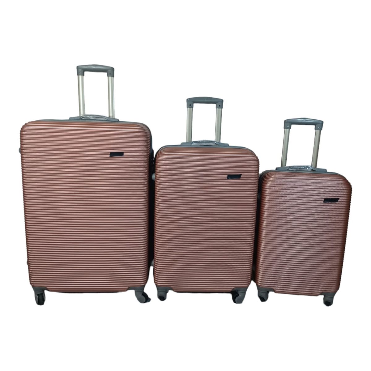SMTE - 3 Piece Hard Outer Shell Luggage SetPink