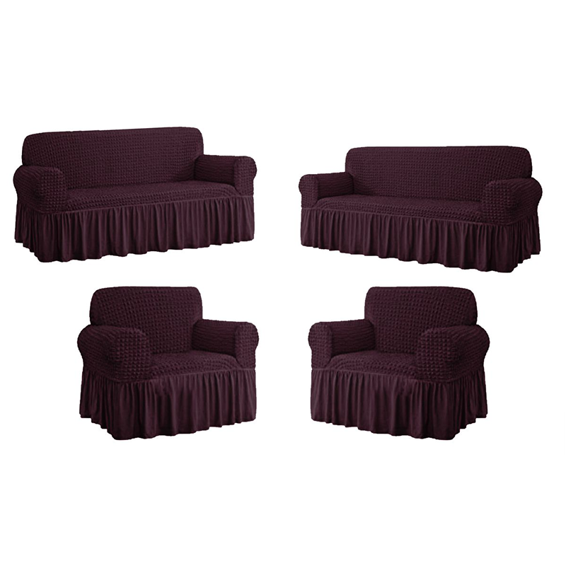 SMTE - 4 Piece High Elastic Universal Sofa covers - Maroon