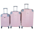 SMTE - Travel 28Inch Luggage Suitcase Bag SetStylish3PieceLight Pink