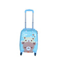 SMTE - Kiddies Cartoon Hand Luggage Kids School Bag Suitcase for ChildrenBlue