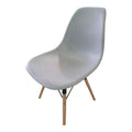 SMTE - Plastic Chair with wooden legswhite
