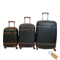 SMTE - 3 Piece Premium Bullet Luggage CollectionBlack