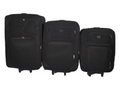 SMTE - 3 Piece Travel luggage Spinner- Fabric-Black - 68 cm