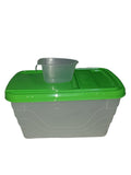 SMTE - Storage Container Flip Lid Green with Scoop10 Litre