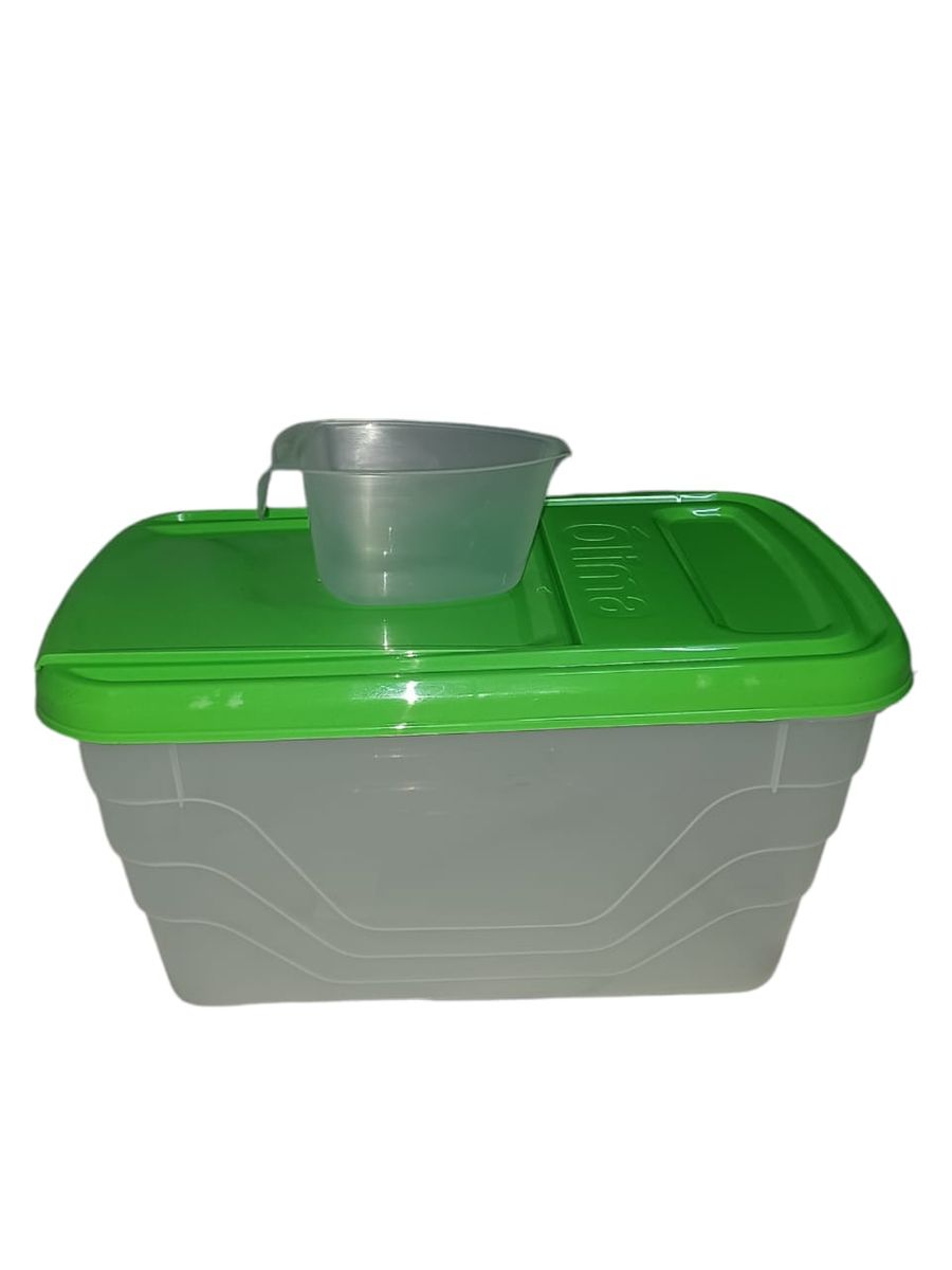 SMTE - Storage Container Flip Lid Green with Scoop10 Litre