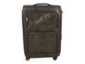 SMTE - Quality Trolley 1 piece Leather Travel Luggage Spinner Suitcase Set - Dark Brown - 65 cm
