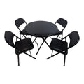SMTE - 4 Folding Chair Outdoor Dining Table ComboTpb3