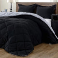 SMTE - Acesa Premium Reversible 5 Piece Comforter Set Black/Grey - Grey/Black