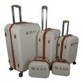 SMTE - Quality Luggage Suitcase Hardshell Mooistar 5 Piece - White