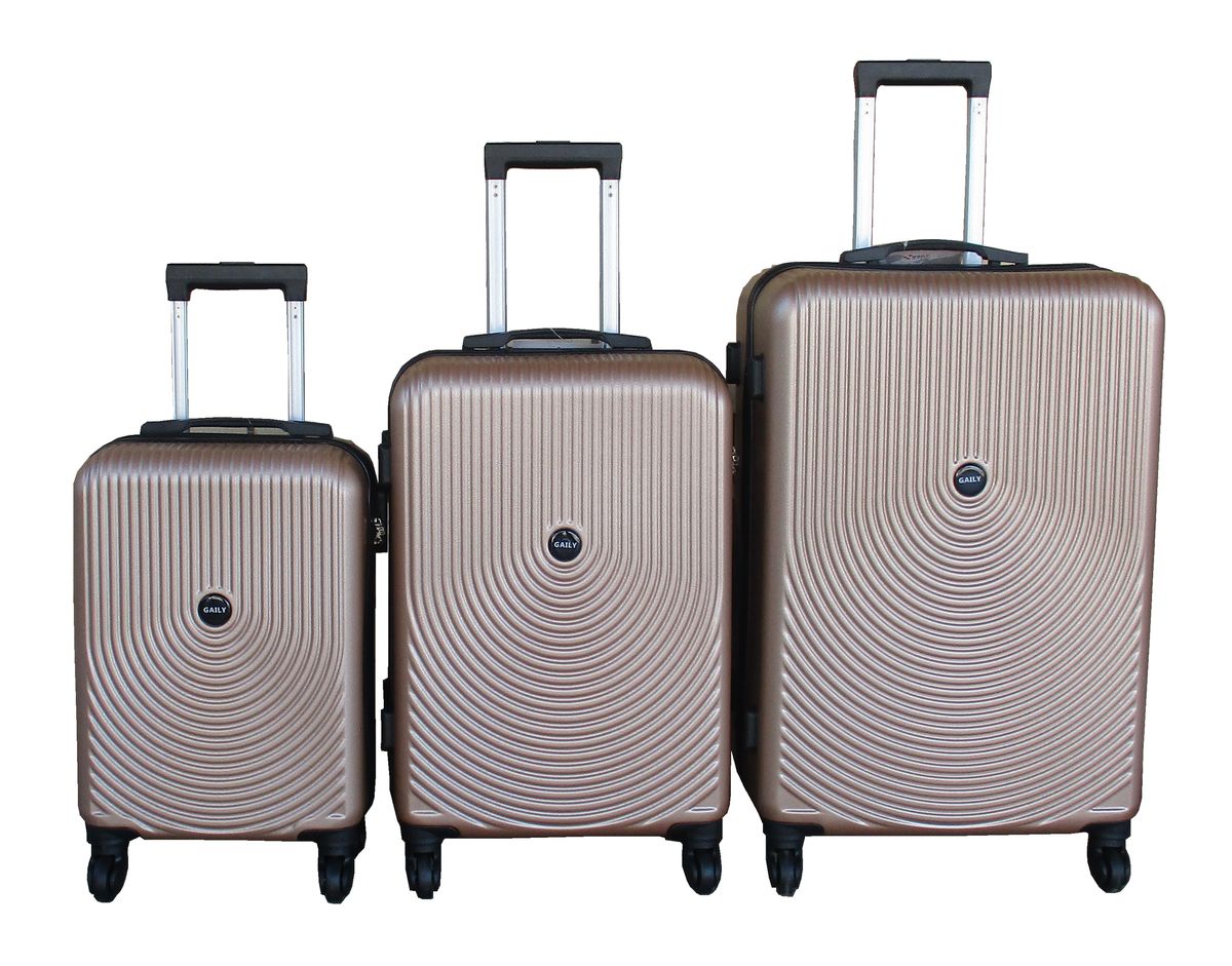 SMTE - 3Piece Travel 27Inch Luggage Suitcase Bag SetStylishGold