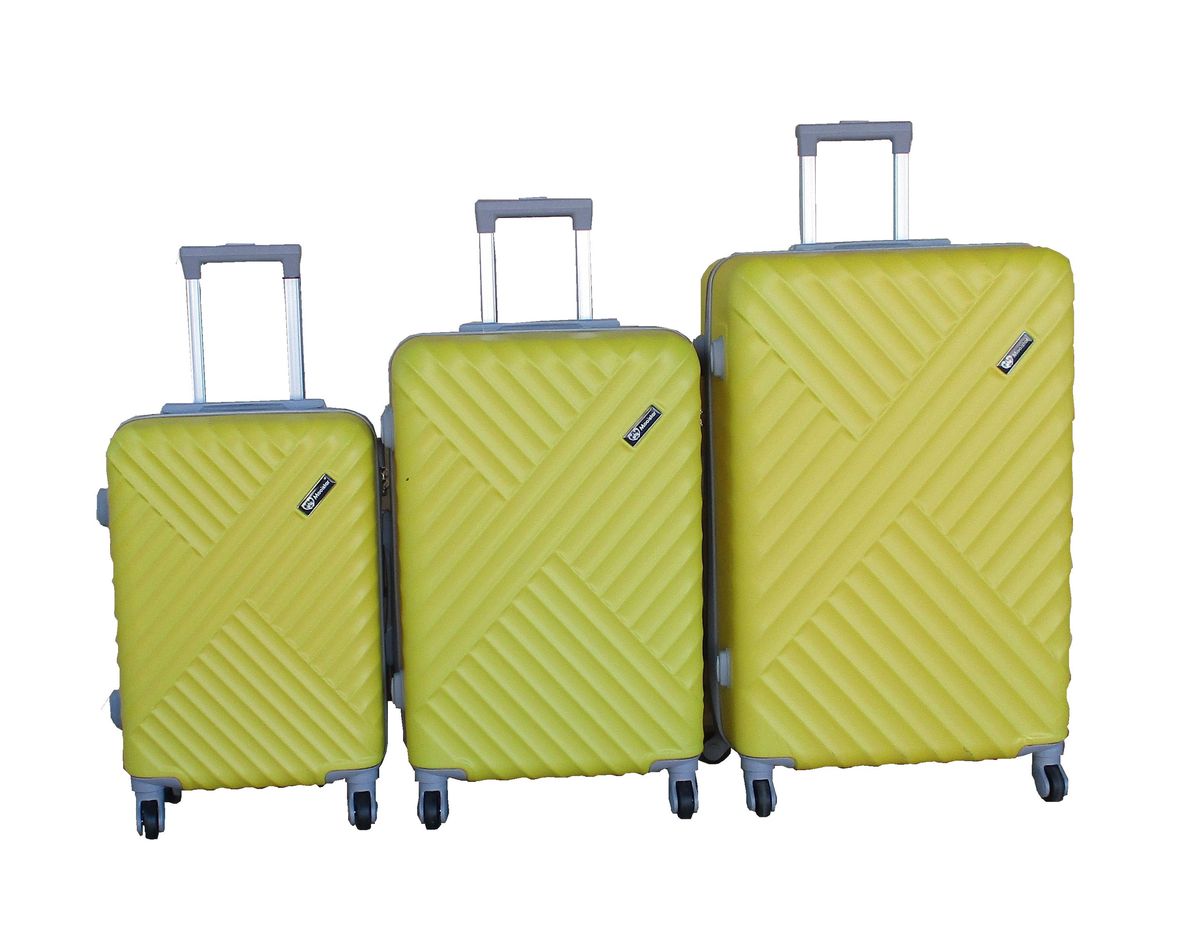 SMTE - 3Piece Travel Luggage Suitcase Bag SetStylish And ConvenientYellow