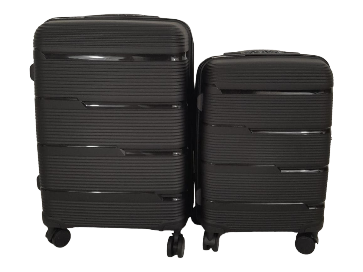 SMTE -  Acesa Hard Shell Elite Suitcase Set 2 Piece - Black