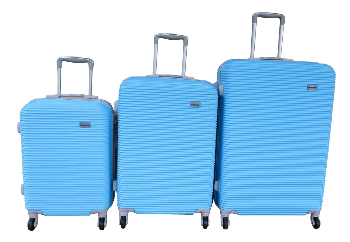 SMTE - 3Piece ABS Luggage Set, Ice Blue, Hardshell Spinner with BuiltIn Lock