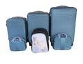 SMTE - 5Piece Blue HardShell Luggage Set with Kids Horse Backpack
