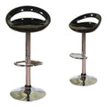 SMTE - Bar Stools / Kitchen Counter Breakfast Plastic ChairsSet of Two