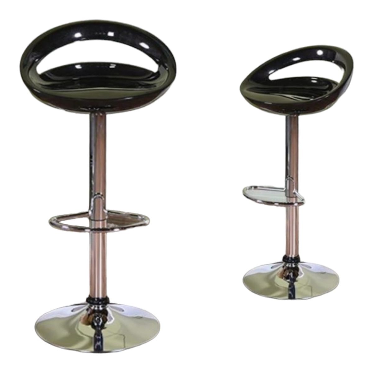 SMTE - Bar Stools / Kitchen Counter Breakfast Plastic ChairsSet of Two