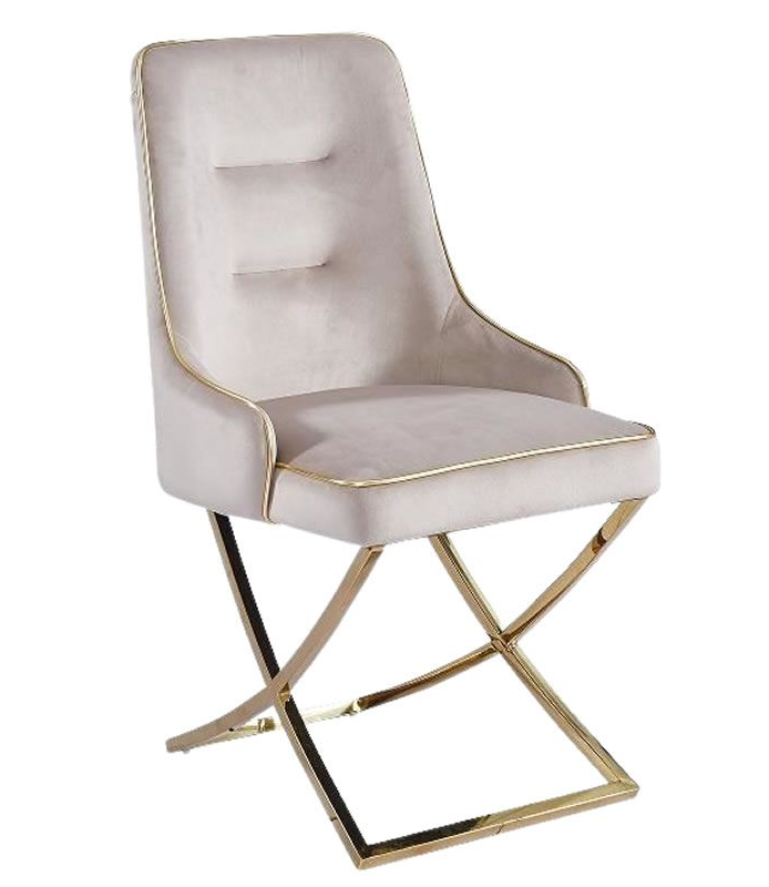 SMTE - Chisisi Velvet Dining Chair With Zip