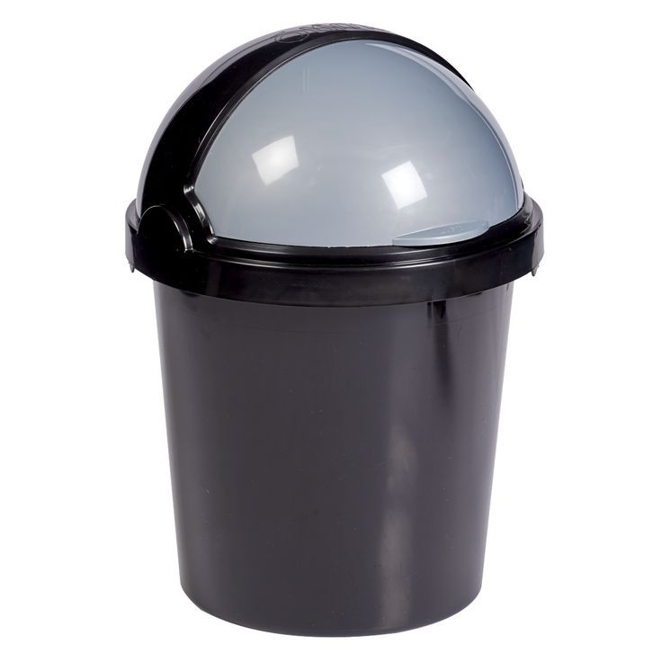 SMTE - Otima Black Flip Top Dustin 12 Ltr