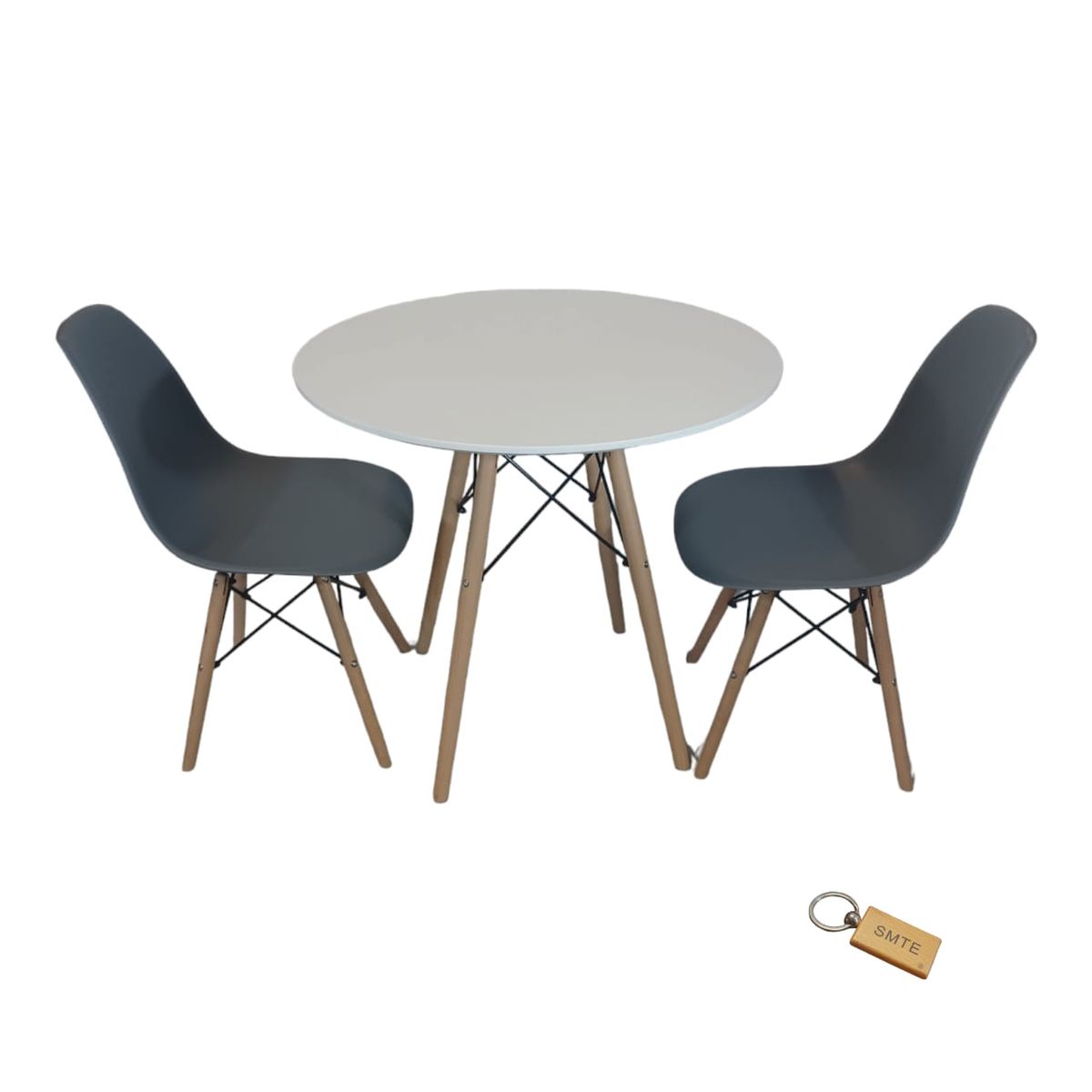 SMTE - Grey Chair with white table with KeychainSet With2