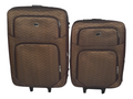 SMTE -  2- Piece Trolley Travel luggage Spinner- Fabric - Brown - 58 cm