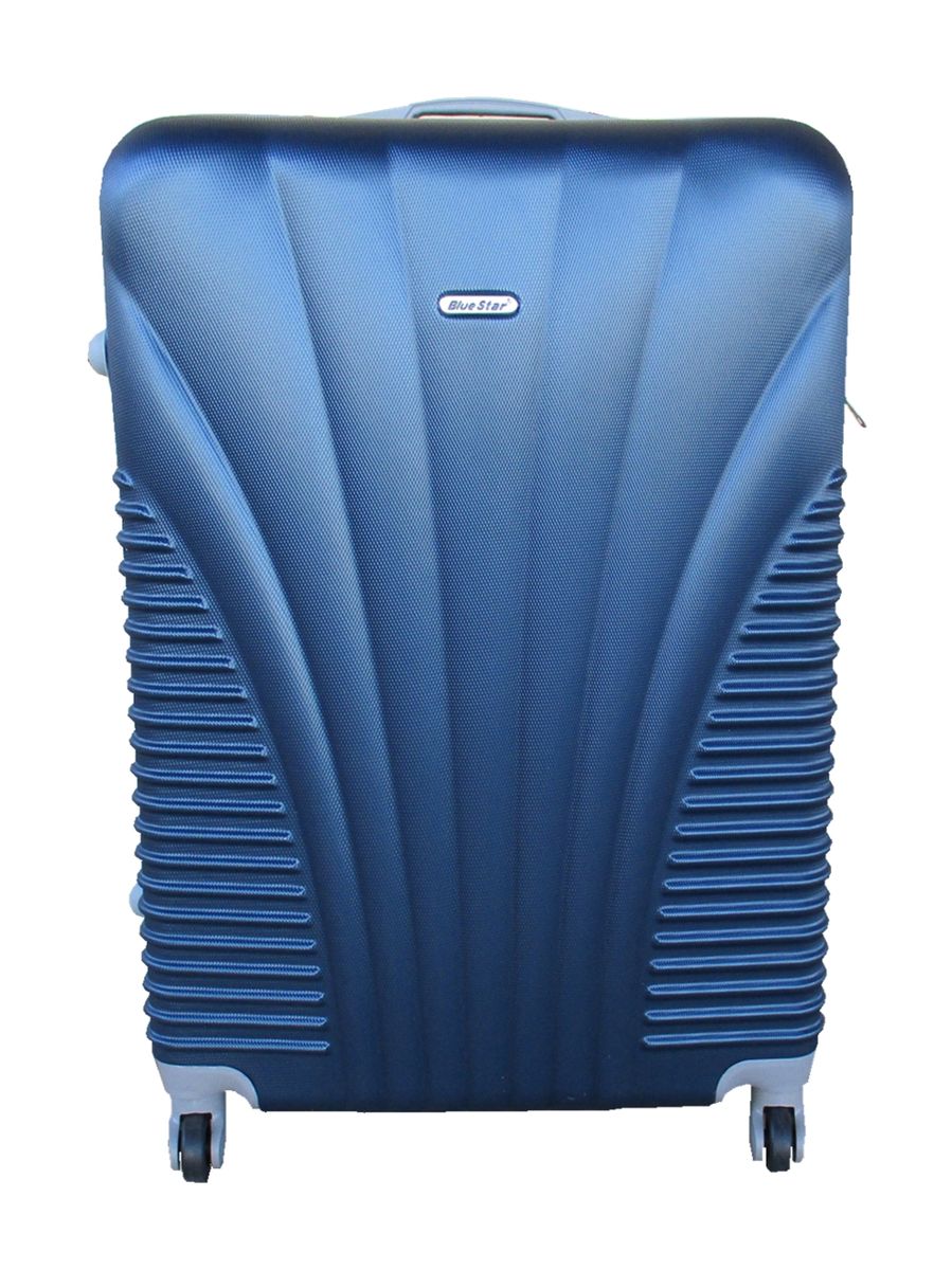 SMTE - Blue Star 1 Piece Hard Outer Shell Luggage 24" - Dark Blue