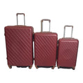 SMTE - 3 Piece Hard Outer Shell Luggage Set Premium ZTRed