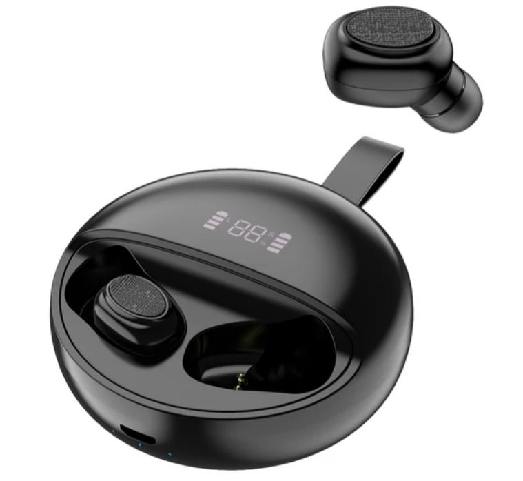 SMTE - YH-03 Wireless Stereo BT Earphone with LED Power Display - Black