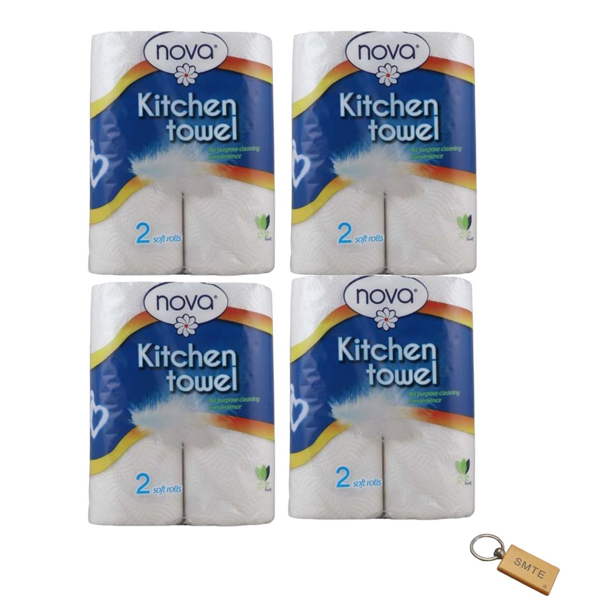 SMTE - Quality Paper TowelKitchen Towel8Rolls50Sheets with  Keychain