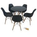 SMTE - Black Chair with Black table with KeychainSet with 5Chair