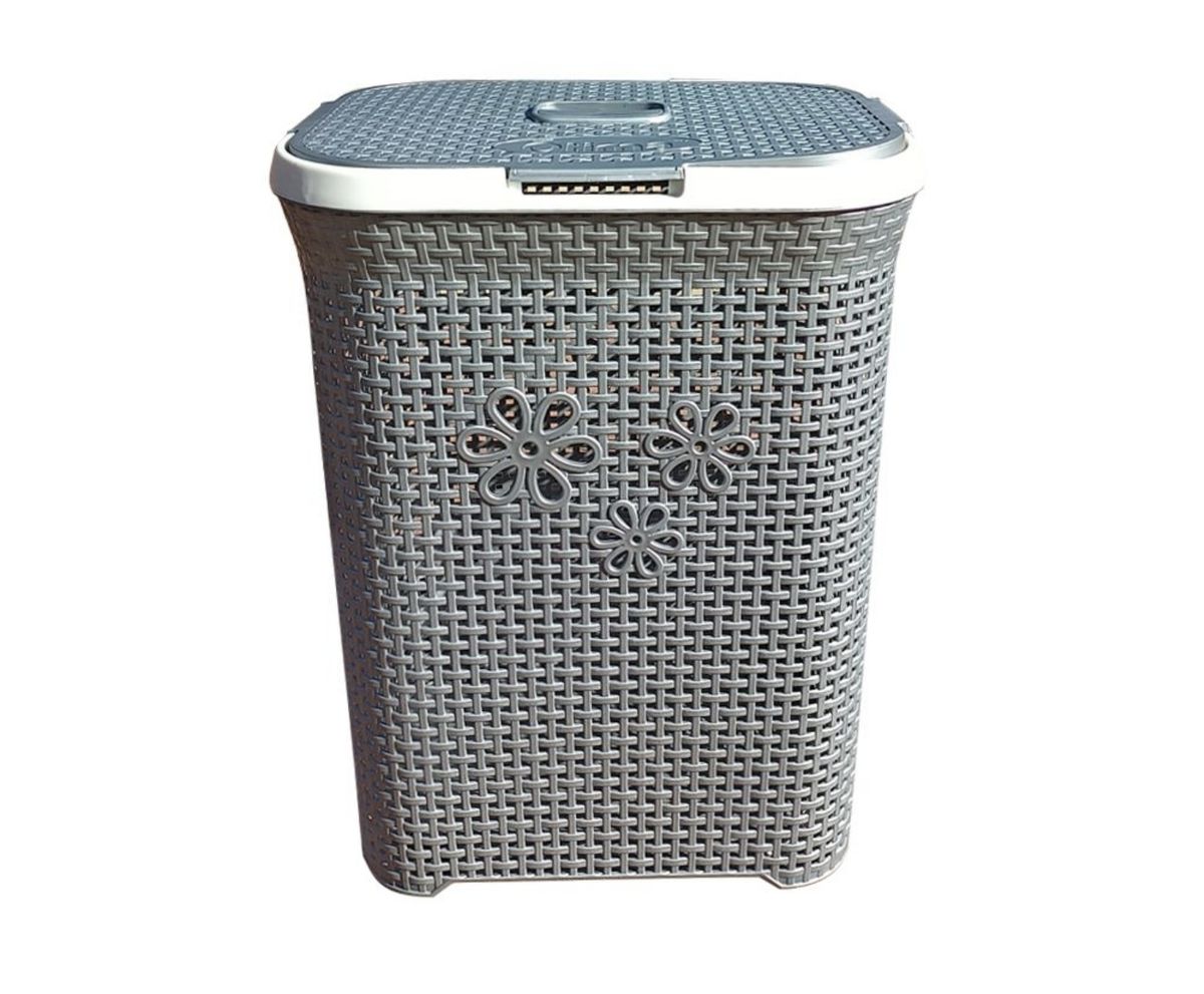 SMTE - IH - Quality Daisy Laundry Basket 50L - Grey