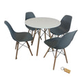 SMTE - Grey Chair with white table with  KeychainSet With 4
