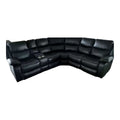 SMTE - L Shape Leather Recliner Set9824CRBlack