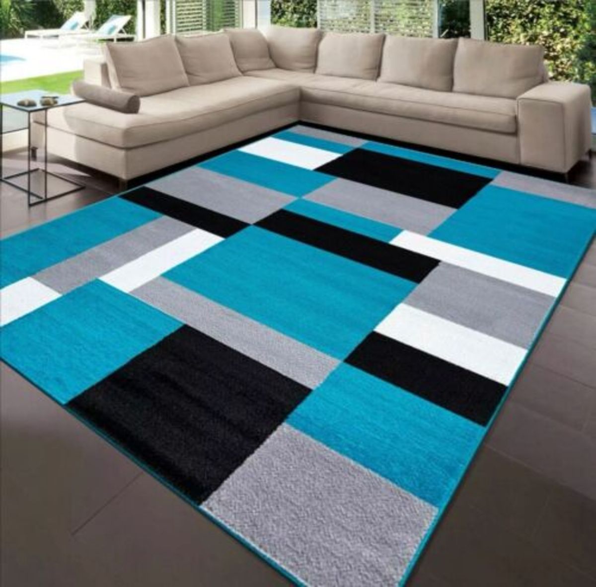 SMTE - 200cm by 150cm - Modern 3D Geometric Design Area A69