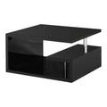 SMTE - Coffee TablesTempered Glass TopWooden BaseBlack