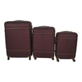 SMTE -  Quad Wheel Quality Travel Ware -3 Piece Luggage Set-NX0 - Purple