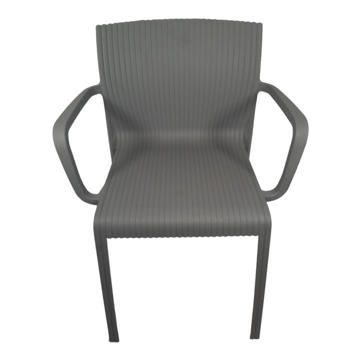 SMTE - High Back Plastic Chair with armrestsGrey