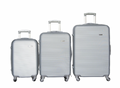 SMTE - Daska Hard Outer Shell Travel Luggage Set - 3 Piece - Silver