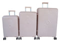 SMTE - Unbreakable 3 Piece Luggage Set HardShell Lock and Spinner WheelsLight Pink