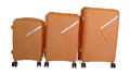 SMTE - Unbreakable PP Luggage Set with TSA Locks and Spinner WheelsOrangeSet of 3