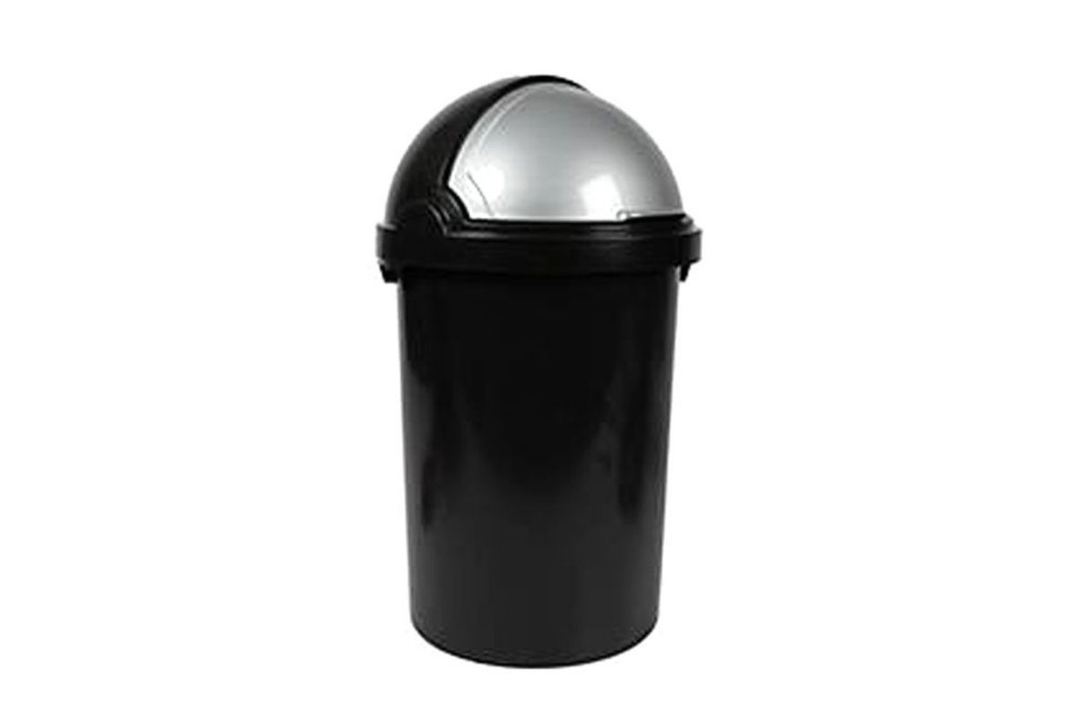 SMTE - Flip-Top Dustbin 50L - Black