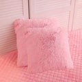 SMTE - Fluffy Faux Fur Pillow -18-Inches Throw Pillow Covers - 2-Pack