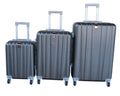 SMTE - ABS Trolley Luggage SetDurable, Lightweight, Spinner WheelsBrown3Piece
